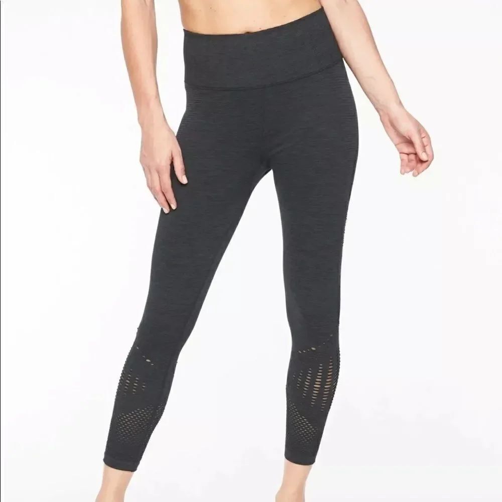Athletaย Halasana Seamless 7/8โTight,Charcoal Grey Heather SIZE S โ#353646